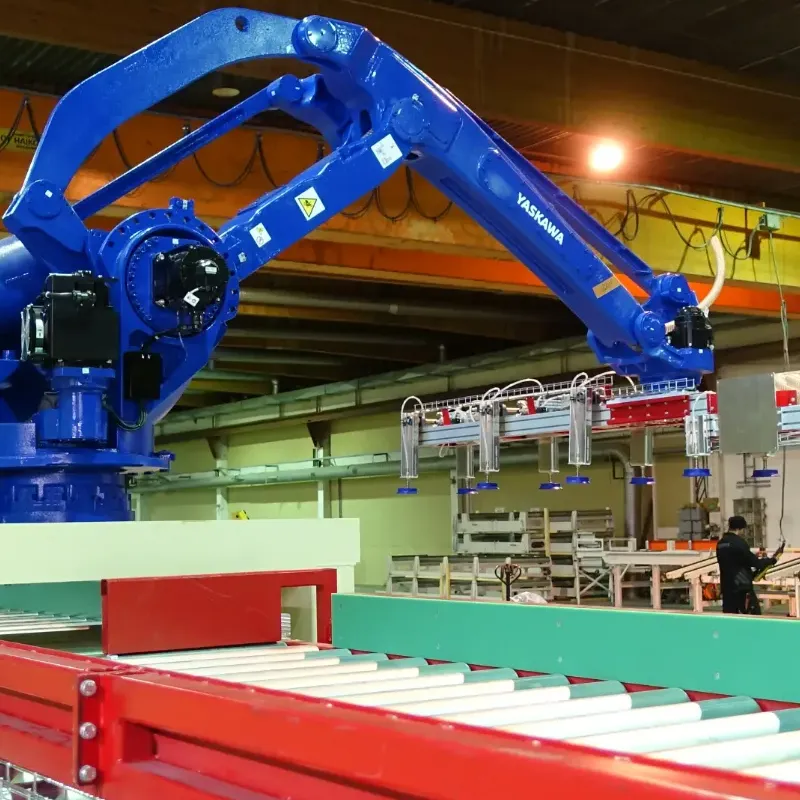 vesmes materiaalinkäsittely robotti linjalla